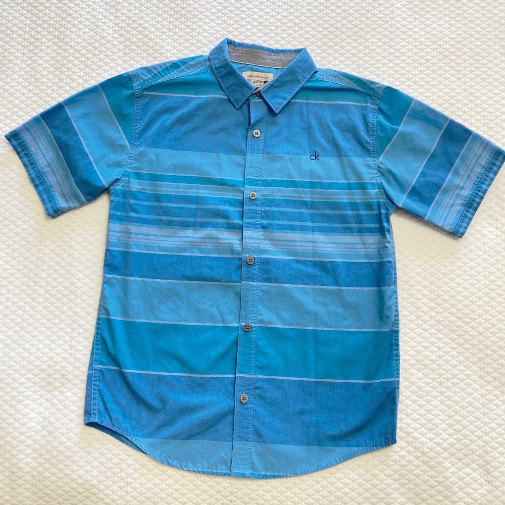 Short sleeved striped Calvin Klein shirt